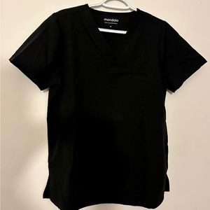 Medium black mandala top, large black mandala jogger bottoms.